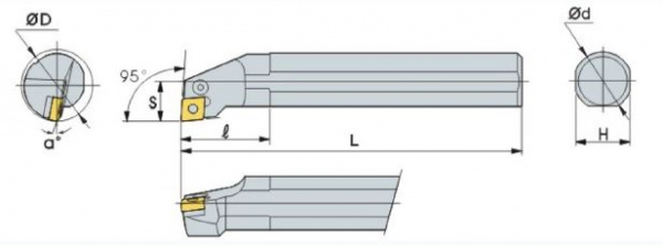 Державка расточная S40T-PCLNR-16