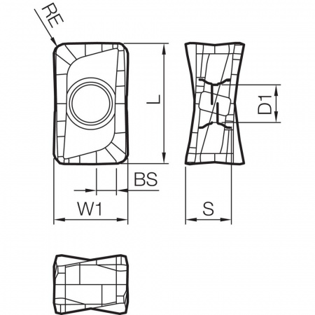 Пластина твердосплавная LOMU 100408ER-SM PR1535 KYOCERA