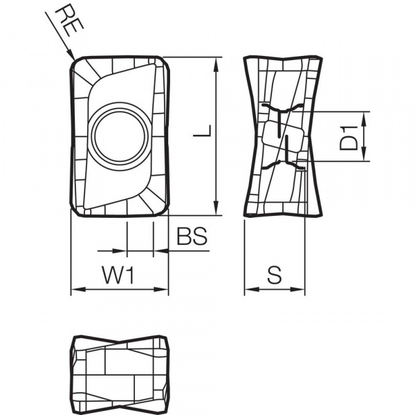 Пластина твердосплавная LOMU 100404ER-GM PR1525 KYOCERA