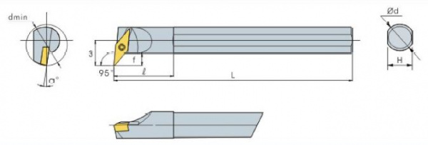 Державка расточная A16N-SVUCR11