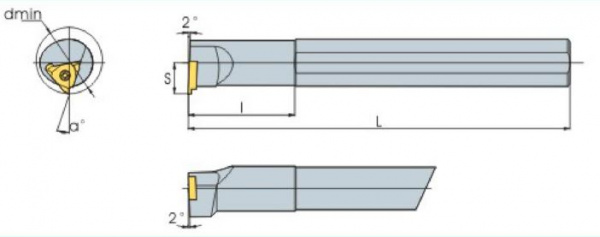 Державка канавочная JSTGR2525M16