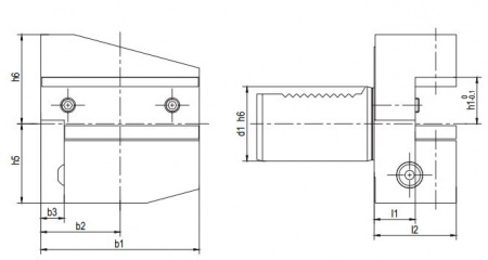 Тип B4. Резцедержатель Перевернутый. Левый. Короткое Исполнение SPK (B4-40x25x44)