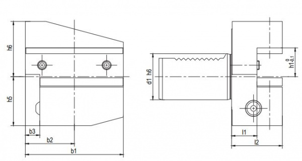 Тип B4. Резцедержатель Перевернутый. Левый. Короткое Исполнение SPK (B4-30x20x40)