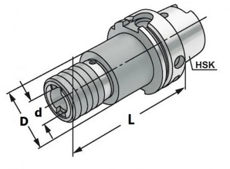 Патрон резьбонарезной SPK (HSK63A-G3-D19-90L)