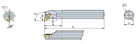 Державка расточная A12M-SDUCR07
