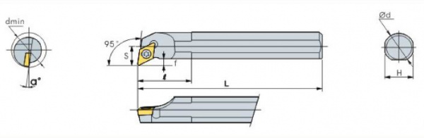 Державка расточная A12M-SDUCR07