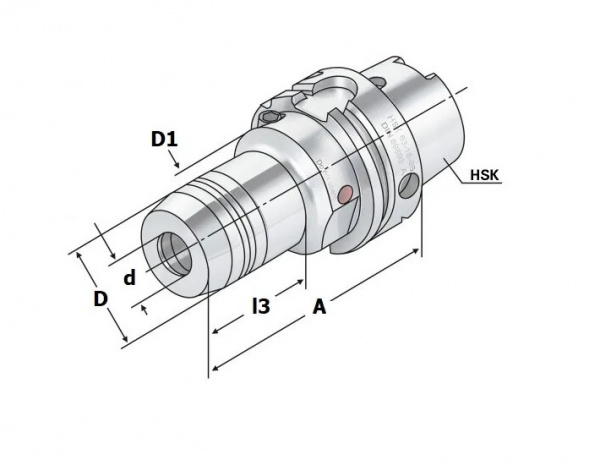 Гидравлический патрон SPK (HSK63A-HDC32-125)