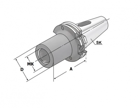 Оправка для инструмента Конус Морзе SPK (K50-KM3-T)