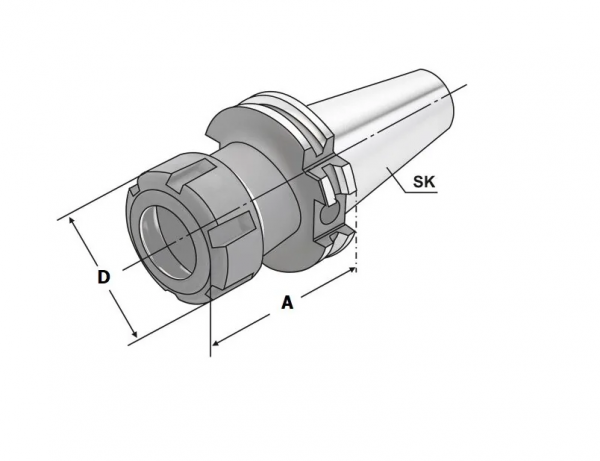 Цанговые оправки SPK (SK40-ER20A-150)