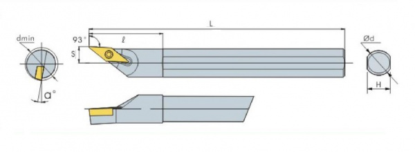 Державка расточная S25T-SVJBR-16