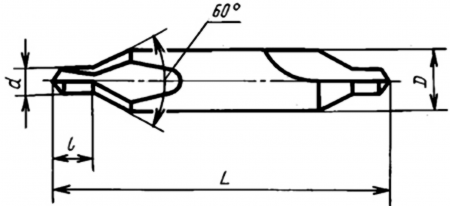 Сверло центр. Φ4(D-10.0) Тип А P6M5К5/HSS-E А1 DIN333