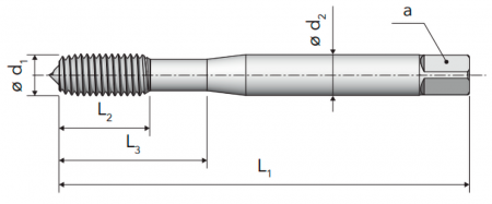 Метчик-раскатник M3,5 HSS Co5 DIN2174
