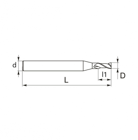 Микрофреза твердосплавная SPK-0,3x0.6Hx4Dx50L Z2