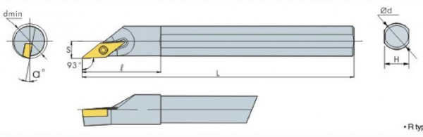 Державка расточная S16Q-SVJCR11B