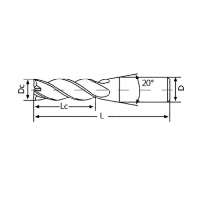 Фреза для нержавеющей стали HMS 4F120-UM300