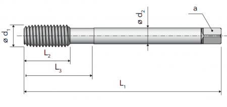 Метчик-раскатник M12 HSS Co5 DIN2174
