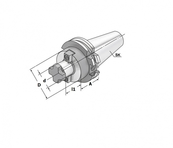 Оправки под насадные фрезы SPK (SK40-FMB22-250)