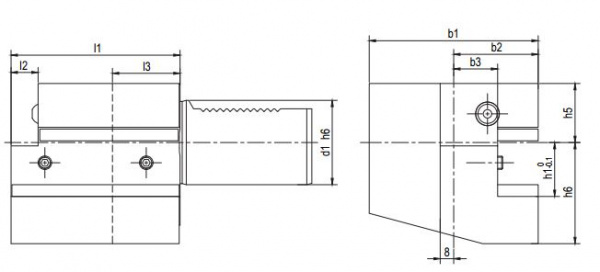 Тип C1. Резцедержатель Осевой. Правый SPK (C1-16x12x44)
