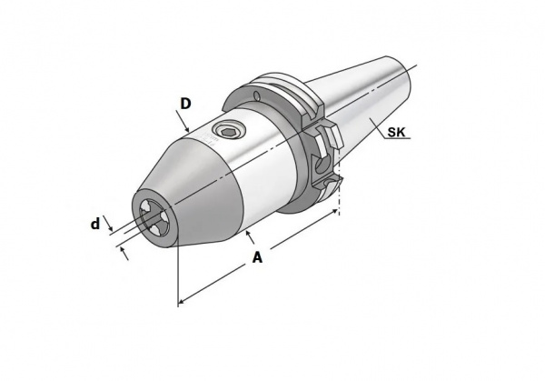 Самозажимной сверлильный патрон SPK SK40-APU13-115
