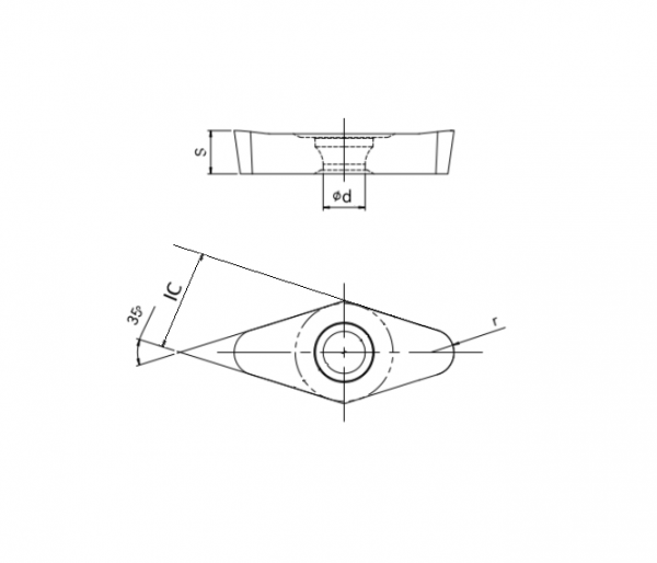 Пластина твердосплавная SPK VCGT220530E-AL SUN20